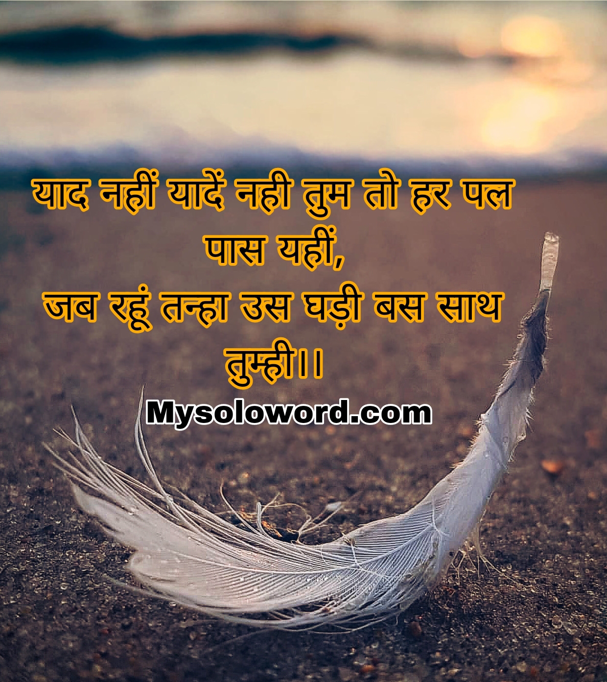 याद नहीं यादें नही तुम तो हर पल पास यहीं,                            जब रहूं तन्हा उस घड़ी बस साथ तुम्ही।।