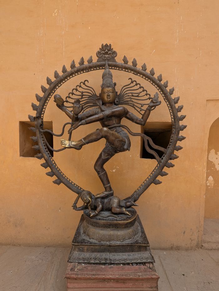 Services A detailed bronze statue of Nataraja, the dancing Shiva, in Jaipur, India.